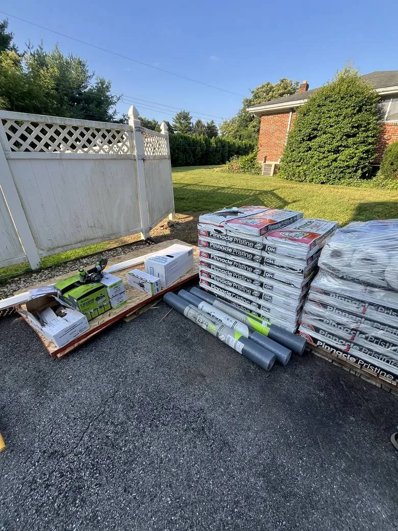 Atlas Pinnacle + STINGER · Allentown — materials on site by Birdie Roofing